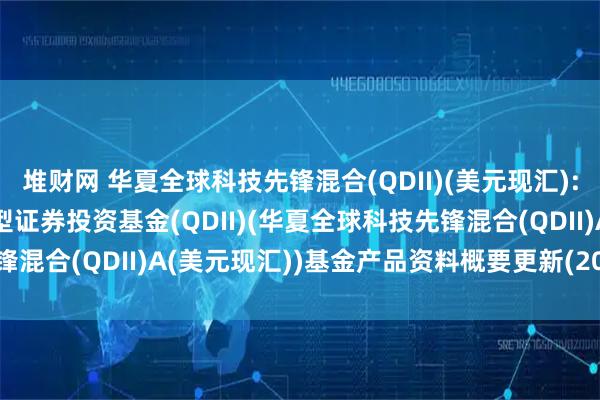 堆财网 华夏全球科技先锋混合(QDII)(美元现汇): 华夏全球科技先锋混合型证券投资基金(QDII)(华夏全球科技先锋混合(QDII)A(美元现汇))基金产品资料概要更新(2025-05-10)