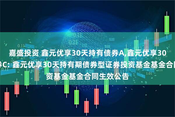 嘉盛投资 鑫元优享30天持有债券A,鑫元优享30天持有债券C: 鑫元优享30天持有期债券型证券投资基金基金合同生效公告