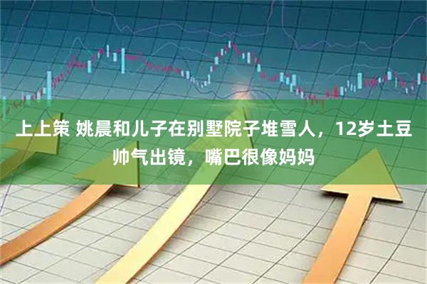 上上策 姚晨和儿子在别墅院子堆雪人，12岁土豆帅气出镜，嘴巴很像妈妈